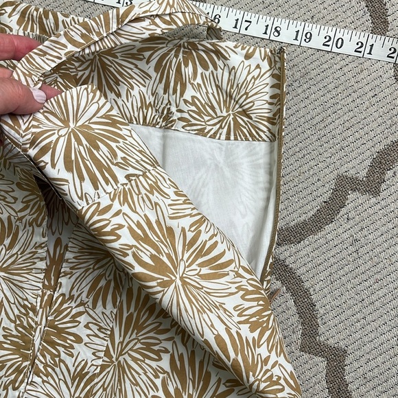 Lands' End Floral Brown and Cream A-line Skirt Knee-Length Casual size 16W - Picture 11 of 11